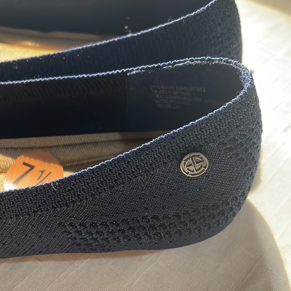 HARBORSIDES Memoryfoam Navy Textile Lightweight Flats - Picture 5 of 5